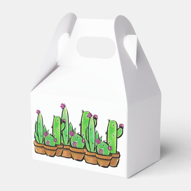 Rosa Blüte Cactus cacti succulents Geschenkschachtel (Rückseite)