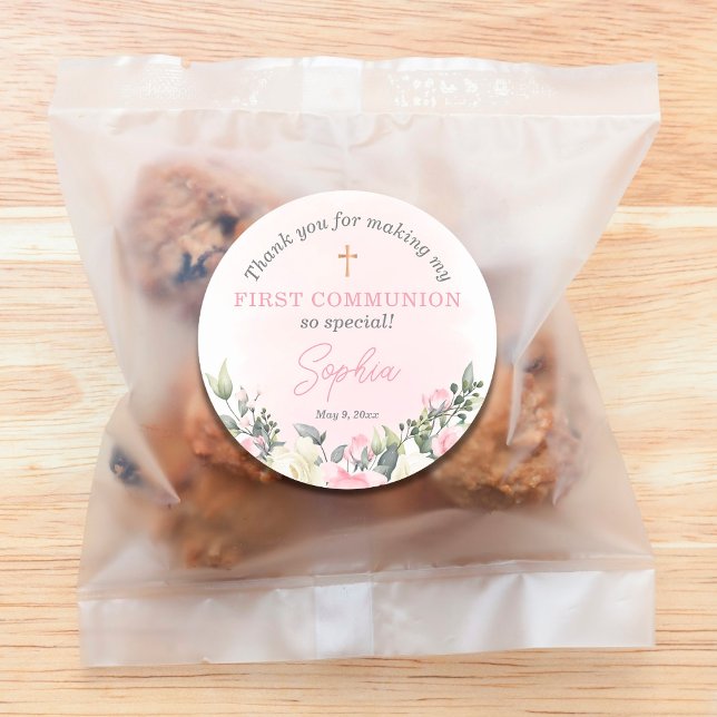 Rosa Blüte Erste Kommune Gefallen Aufkleber für Mä (Von Creator hochgeladen)