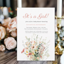 Rosa Blüte Es ist eine Mädchen-Babydusche