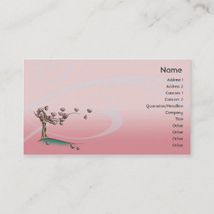 Rosa Blüte - Geschäft Visitenkarte