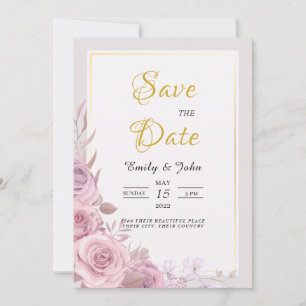 Rosa Blüte leicht elegant Einladung