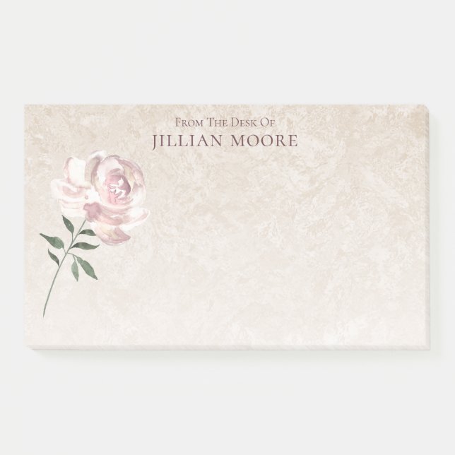 Rosa Blüte Post-it Klebezettel (Vorderseite)