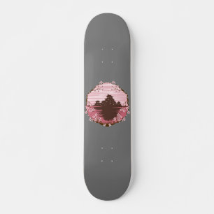 Rosa Blüte Skateboard
