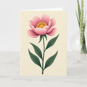 Rosa Blüten-Blumen-Kunstkarte Karte