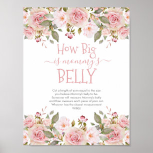 Rosa Blüten Blüte Wie groß ist Mama's Bauchspiel Poster