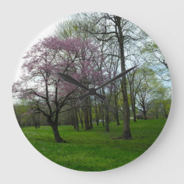 Rosa Blüten Große Wanduhr