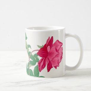 Rosa Blüten in Rosa und Blassorange Kaffeetasse