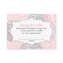 Rosa Blüten Kinderdusche Windeln Raffeleinhänge