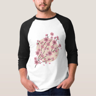 Rosa Blüten-Kirschblütenbaum-Blütenblätter Bohemia T-Shirt