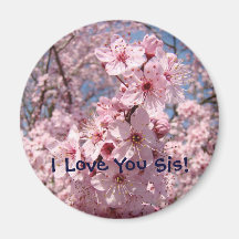 Rosa Blüten Magnet I Liebe You Sis!
