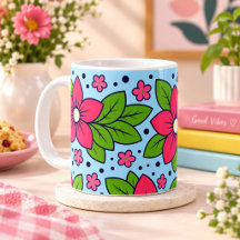 Rosa Blüten mit kräftigen Blütenblättern und grüne