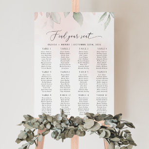 Rosa Blüten, Rosa Blumen, Hochzeit Sitzordnung Poster