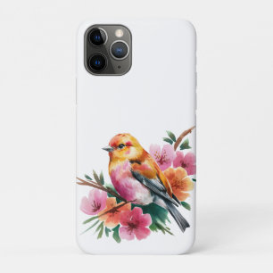 Rosa Blüten Vogel Case-Mate iPhone Hülle