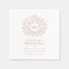 Rosa Blütenblatt Kreise Mono Art Hochzeit kundensp Serviette