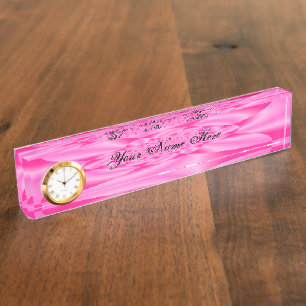 Rosa Blütenblatt Namensplakette
