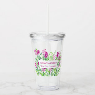 Rosa Blütenblume Personalisiert "You Are Phantasti Acryltrinkbecher