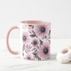 Rosa Blütenblume Tasse