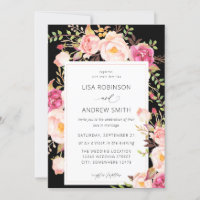 Rosa Blütenblüte Blütenblüte Hochzeit V3 Schwarz