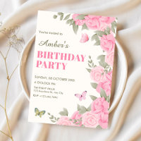 Rosa Blütenblüte Geburtstag
