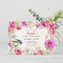 Rosa Blütenblüte künstlerische Babydusche