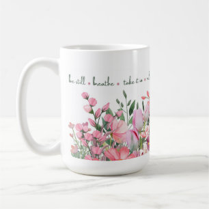 Rosa Blütenblüte Tasse