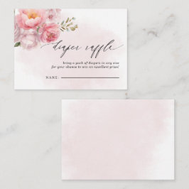 Rosa Blütenblütendusche Windelwanne Windelwanne Begleitkarte