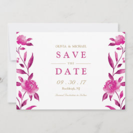 Rosa Blütenbraun Chinoiserie Hochzeit speichern Da Save The Date