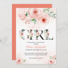 Rosa Blütenflora Es ist eine Girl Baby Dusche