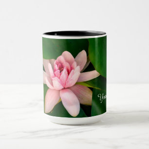 Rosa Blütenfotografie Individuelle Name Tasse