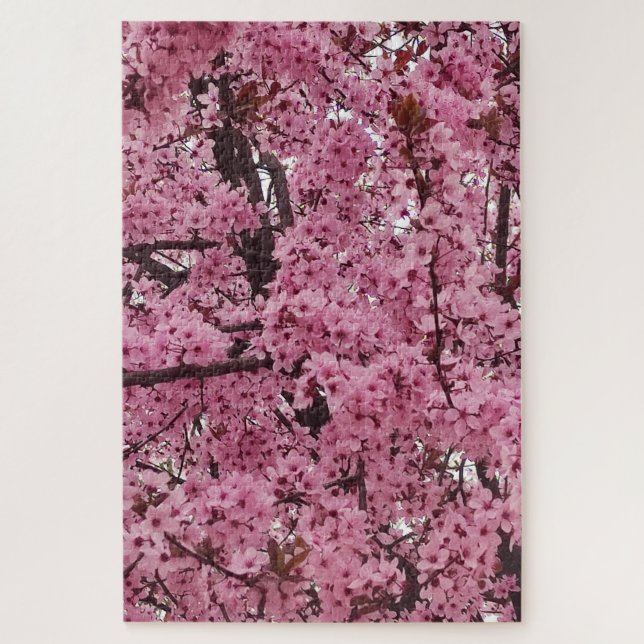 Rosa Blütenfrühlingszeit Puzzle (Vertikal)