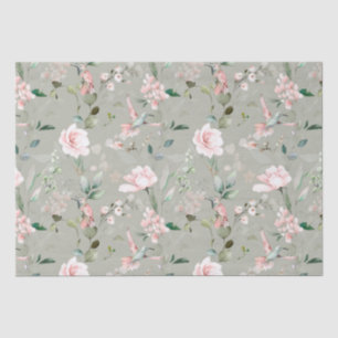 Rosa Blütengarten Hummingbird  Seidenpapier