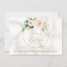 Rosa Blütengold Hochzeitswechsel Save The Date