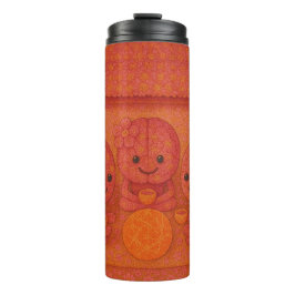 Rosa Blütenhirne Thermosbecher