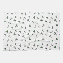 Rosa Blütenknospen, Aquarelle-Motiv Geschirrtuch