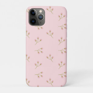Rosa Blütenknospen Grüner Stiel Floral Frühling Case-Mate iPhone Hülle