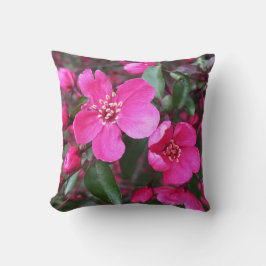 Rosa Blütenkrabapfel Kissen