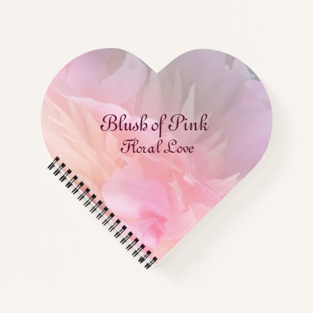 Rosa Blütenliebe Notizbuch (Vorderseite)