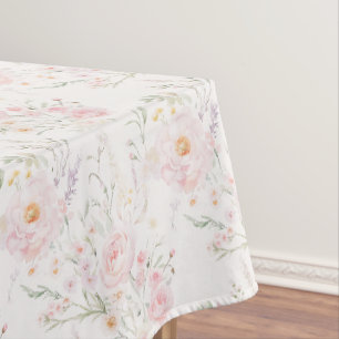 Rosa Blütenpastellfarben Elegante Tischdecke