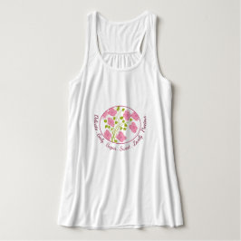Rosa Blütenschlampe Tank Top