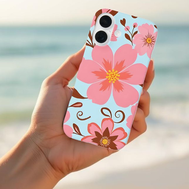 Rosa Blütenstimmung - Pastel Vibes-Retro Blume Case-Mate iPhone Hülle (Pink Floral Mood –Pastel Vibes Case-Mate iPhone Case )