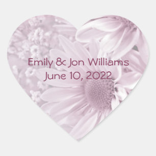 Rosa Blütenstrauch Herz-Aufkleber