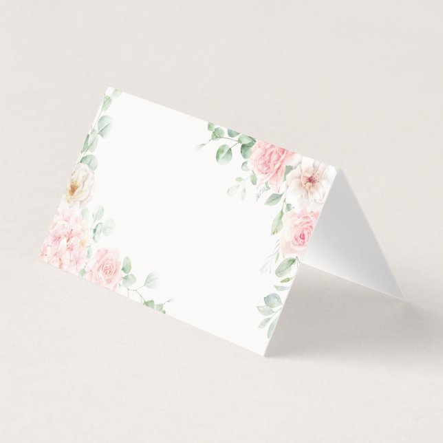 Rosa Blütenwasser-Hydrangea Platzkarte Tischdekor (Vorderseite)