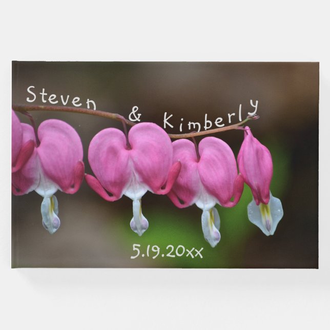 Rosa Blutungen Herz Gästebuch (Vorderseite)