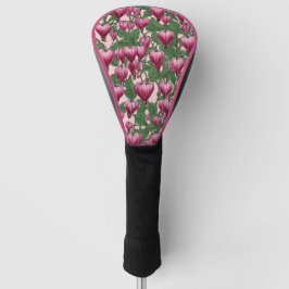 rosa Blutungsmuster im Herzen Blume Golf Headcover