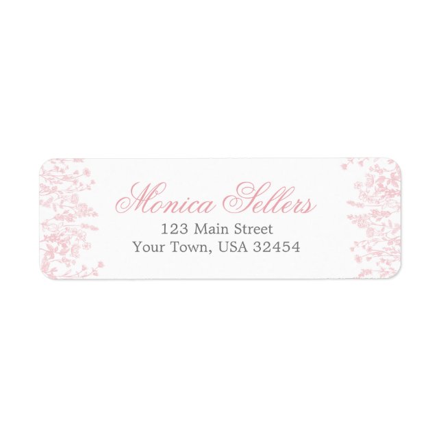 Rosa Bogen Baby Dusche Einladung (Vorne)