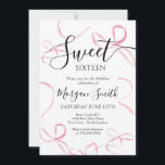 Rosa Bogen - Einladung zum Geburtstag, 16 . Geburt<br><div class="desc">Pink Bow Birthday Invitation,  Modern Pink Bow Invite,  Pink Bow Birthday Party Dekoration,  Mädchen Geburtstagsparty, </div>