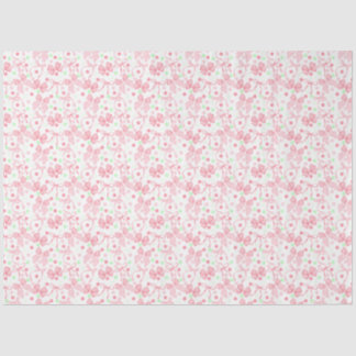 Rosa Bogen mit rosa und grünen Punkten Seidenpapier