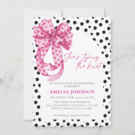 Rosa Bogen Sie bindet das Brautparty des Knotens Einladung