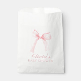 Rosa Bogen und Gingham-Babydusche Geschenktütchen