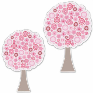 Rosa Bohemischer Baum Kunstmalerei Aufkleber